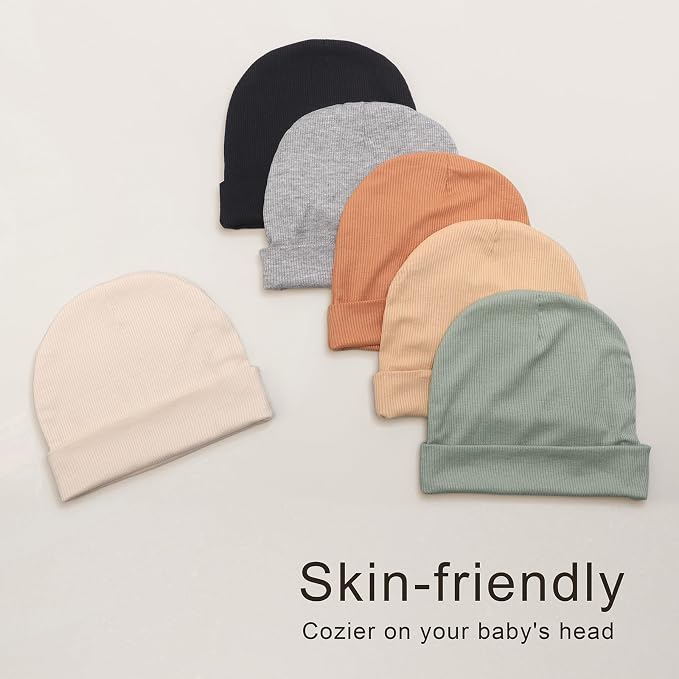 DRESHOW BQUBO 6 Pack Baby Newborn Hats Set - Image 5
