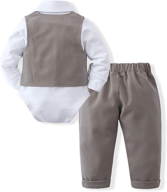 DISAUR Baby Boy Clothes Toddler Boy Outfits 4PCS Gentleman Dress - Image 6