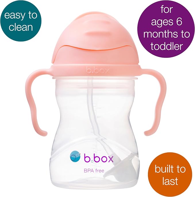 b.box Sippy Cup with Weighted Straw. Drink from any Angle, Leak Proof, Spill - Image 3
