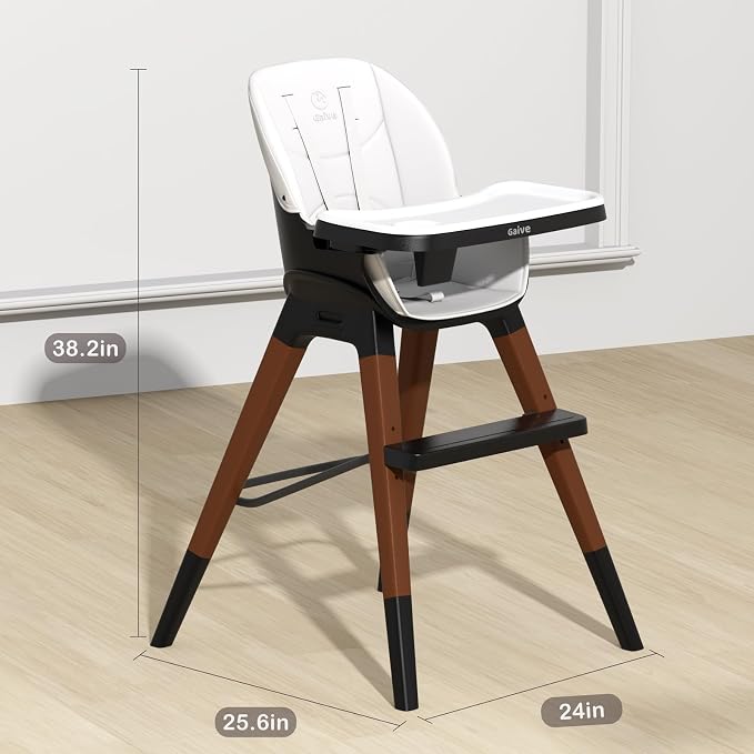 8 in 1 Convertible Wooden High Chair, Adjustable Baby High Chair - Image 7