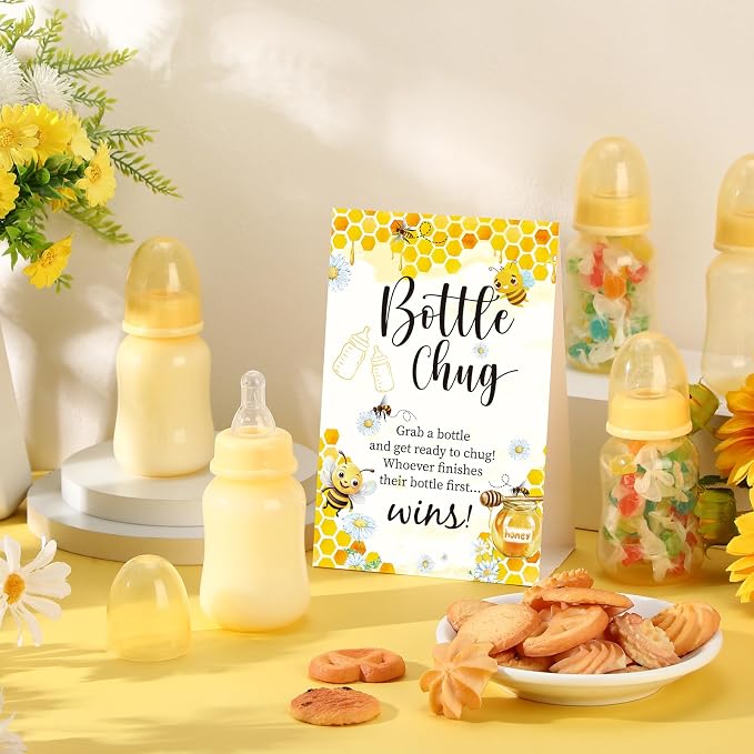 TrelaCo Bottle Chug Baby Shower Game 20 Pcs Baby Bottles Shower Favor - Image 4