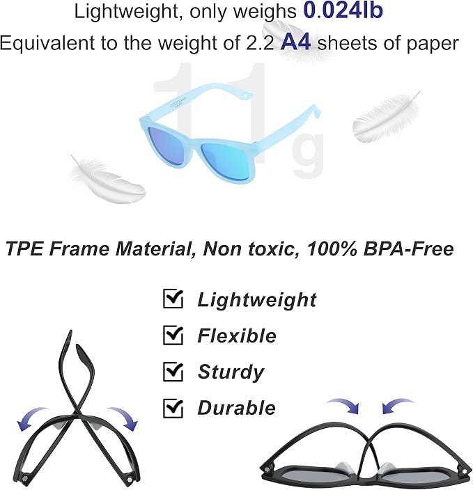 COCOSAND Flexible Baby Sunglasses - Image 3