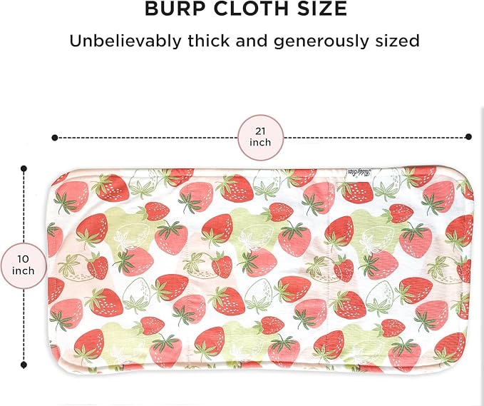 5-Pack Organic Cotton Burp Cloths – Large, Ultra-Soft 3-Layer Towels - Image 3
