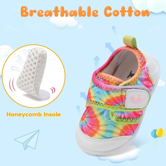 FEETCITY Baby First Walking Shoes Boys Girls Infant Sneakers Crib Shoes - Image 4