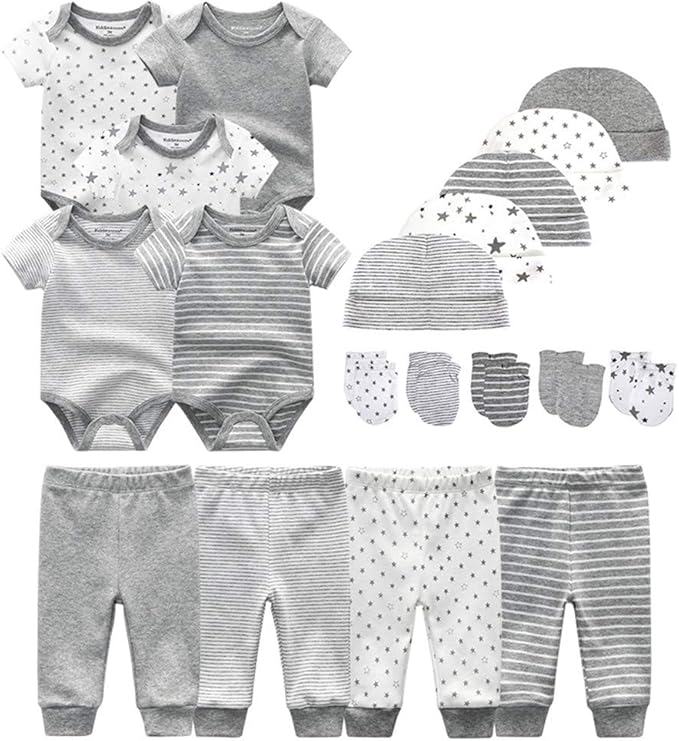 Kiddiezoom Unisex Baby Layette Essentials Giftset Clothing Set 19-Piece by Kiddiezoom