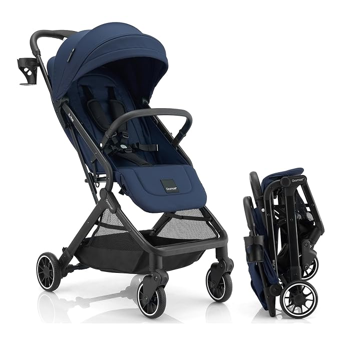 Compact Fold Baby Stroller, Lightweight Travel Toddler Stroller by Gromast