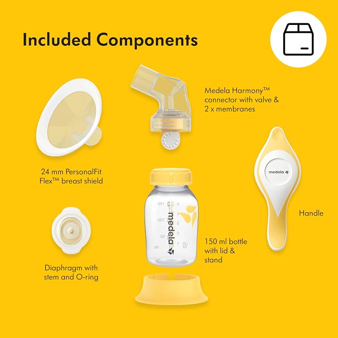 Medela Harmony Manual Breast Pump, Compact Swiss Design - Image 10