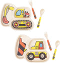 Toddler Plates Dinnerware Dinner Dish Set Baby Feeding Spill Proof Divided Plate by nohlerlife