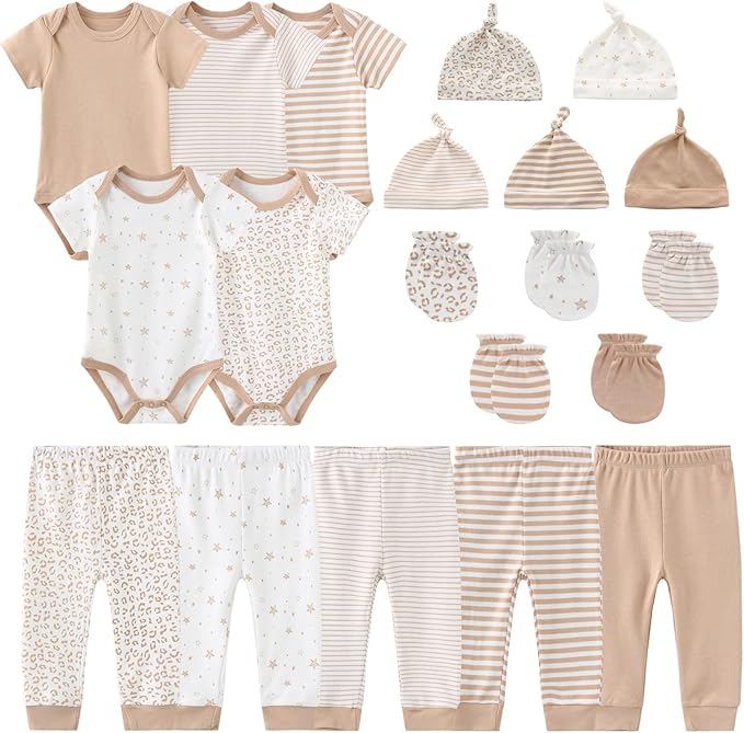 Unisex Baby Boy Girl Bodysuits Sets 20 Pack Cotton Casual New Born Clothes by JELYLOVE