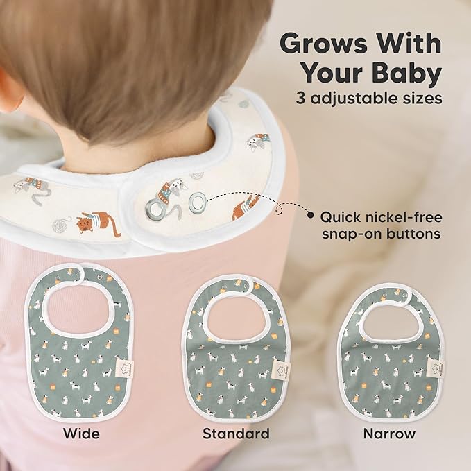 8-Pack Organic Baby Bibs for Boys, Girls - Image 4
