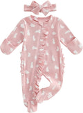 CIYCUIT Baby Girls Cactus Footies Newborn Zip Up Onesie Romper by CIYCUIT