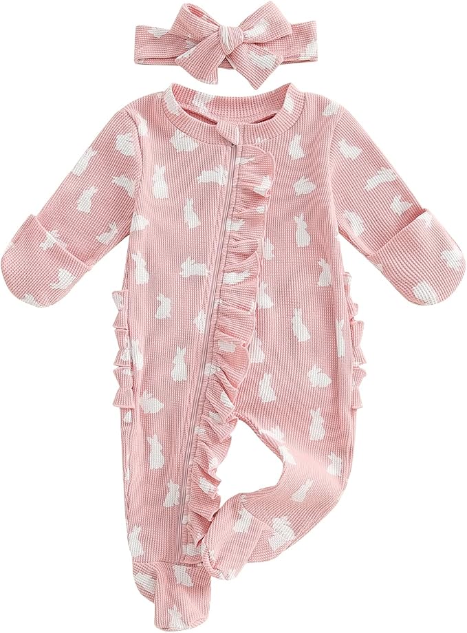 CIYCUIT Baby Girls Cactus Footies Newborn Zip Up Onesie Romper by CIYCUIT