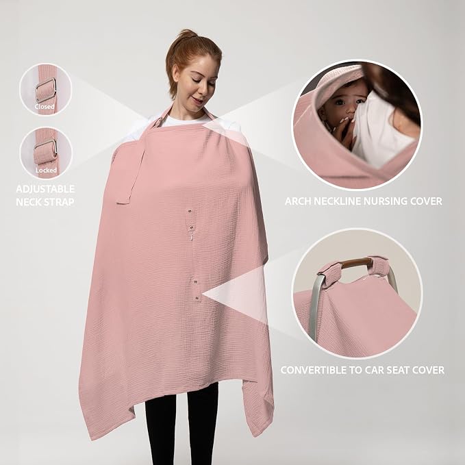 Nilsa 5-in-1 Muslin Nursing Cover up - Image 3