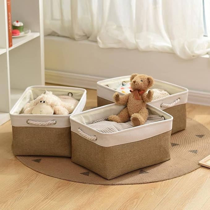 Rectangular Fabric Storage Baskets - Image 3