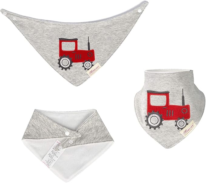 JN&LULU 3 Pack Newborn Baby Bibs Bandana Drool Bibs - Image 3