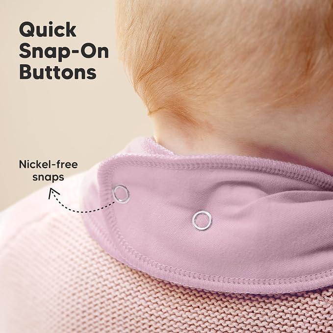 8-Pack Organic Baby Bandana Bibs - Image 8