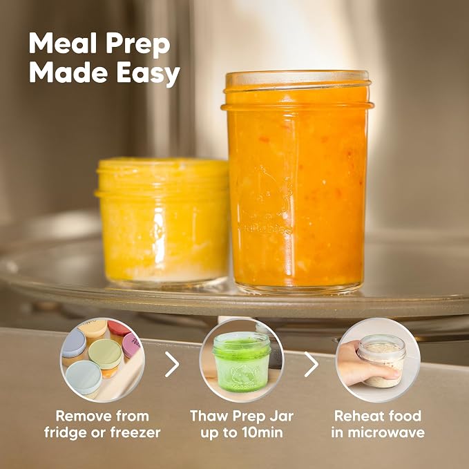 KeaBabies 4pk 8oz Glass Baby Food Containers - Image 9