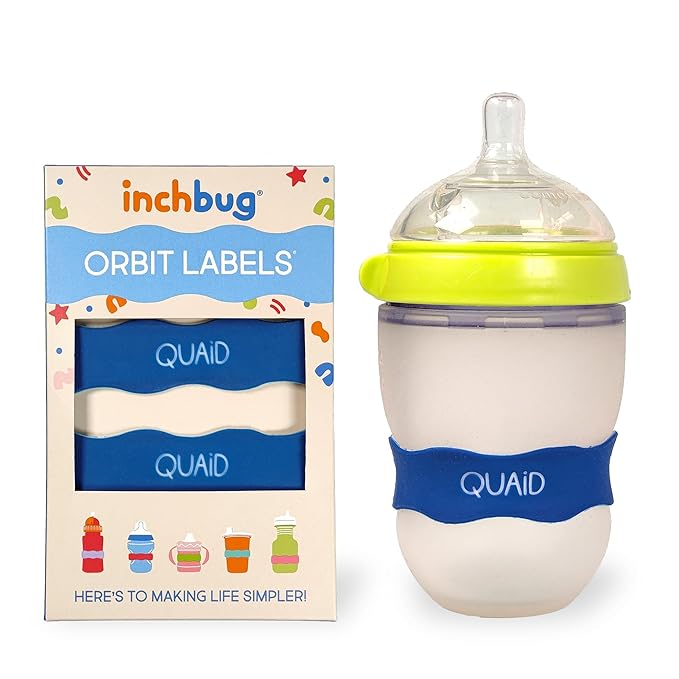 InchBug Orbit Labels Baby Bottle and Water Bottle Silicone Name Bands – - Image 2