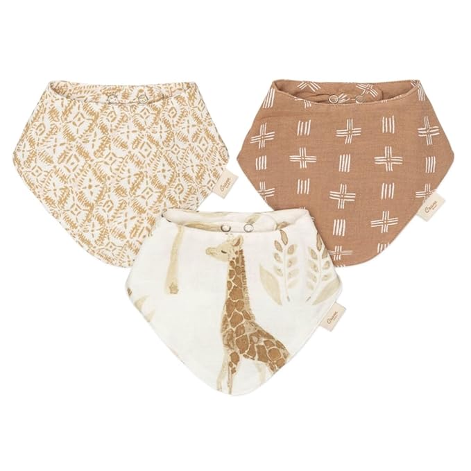 Crane Baby Soft Muslin Bandana Bibs by CraneBaby
