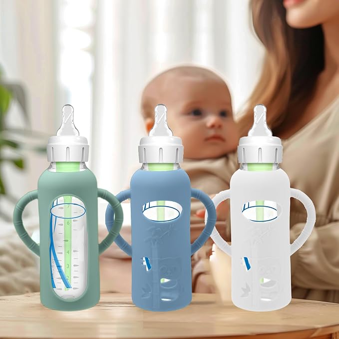 3 Pack Silicone Sleeves for Dr. Brown's Glass Baby Bottles - Image 6