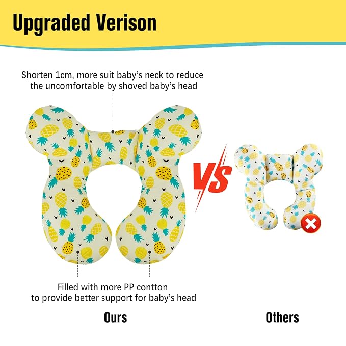 KAKIBLIN Baby Travel Pillow, Upgraded Baby Neck Pillows - Image 5