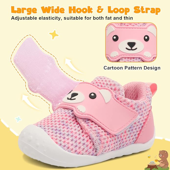 FEETCITY Baby Walking Shoes Wide Baby Shoes Boys Girls Infant Sneakers Crib - Image 3