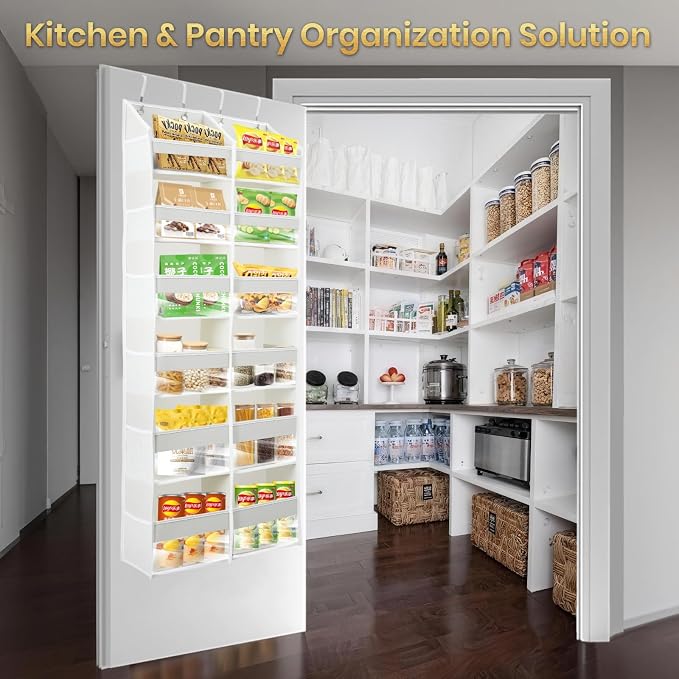 HOMELUX THEORY 2 PC Heavy Duty Over the Door Organizer 55x14x6.7, 6 Large Front - Image 2