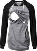 GINKANA Women's Nursing Hoodie Sweatshirt Long Sleeves Breastfeeding Maternity by GINKANA