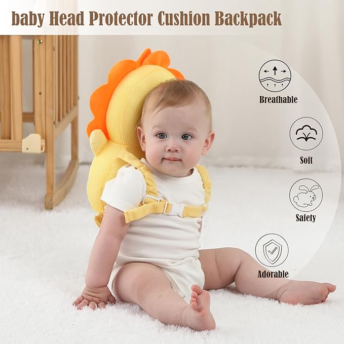 Baby Head Protector Backpack -Soft & Lightweight Pads - Image 2