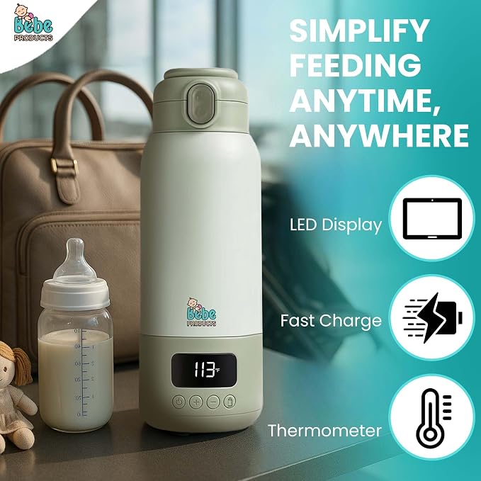 Portable Bottle Warmer for Travel 17oz, 45W Fast Charge, Long Battery Life - Image 4
