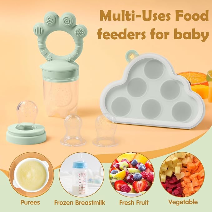 Baby Fruit Food Feeder Set and Teething Toys - Image 2