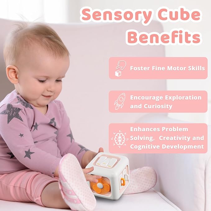 Busy Cube, Toys for 1 Year Old Girl Gifts, Montessori for Baby Girl, Travel - Image 5