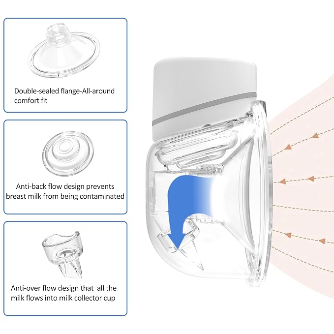 M6 Electric Breast Pump, 4 Mode & 12 Levels, LED Display, Wearable Hands-Free - Image 5