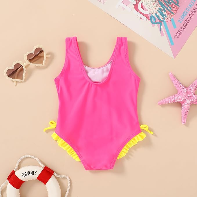 YOUNGER TREE Toddler Swimsuit Girl Cute Stripe One-Piece Ruffle Swimwear Baby - Image 2