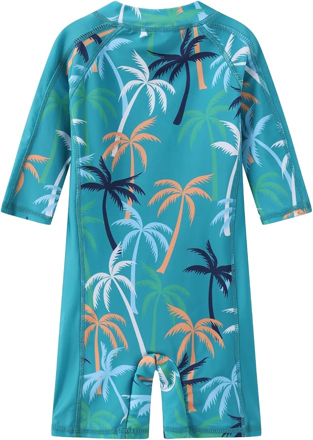 Toddler Baby Boys Swimsuit Rashguard One Piece Zipper Bathing Suit - Image 3