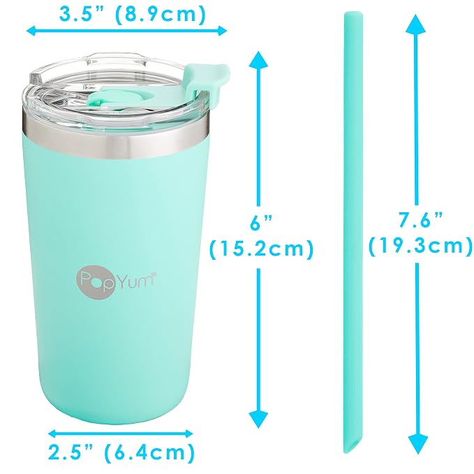 PopYum 13oz Insulated Stainless Steel Kids’ Cups - Image 9