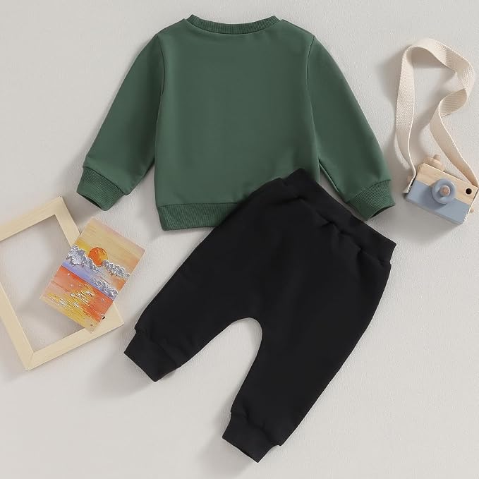 Kupretty Toddler Baby Boy Fall Winter Clothes Color Block Long Sleeve - Image 6