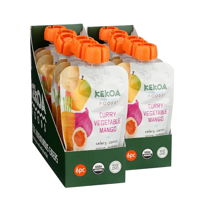 Kekoa Foods Curry Vegetable Mango Baby Food Purée | 100% USDA Certified-Organic by KekoaFoods