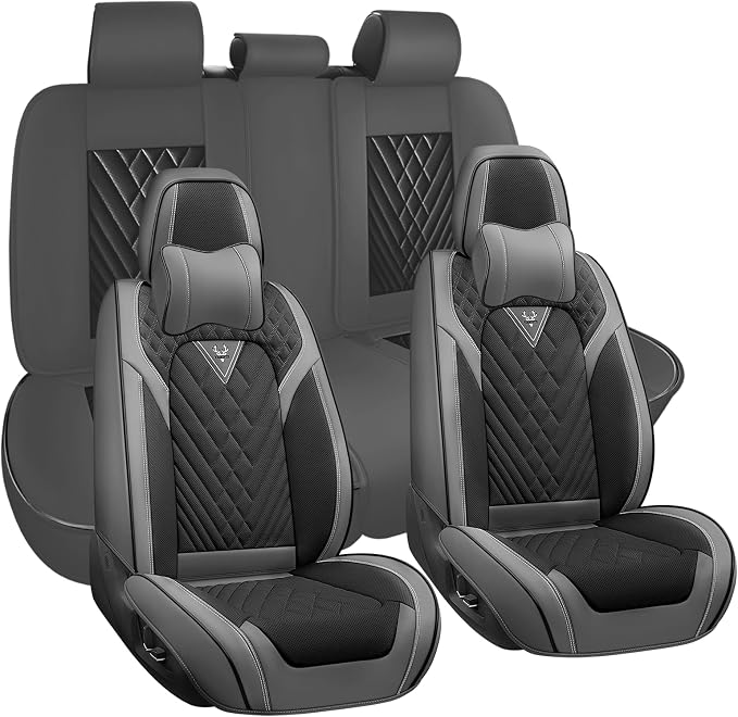 Car Seat Covers Full Coverage Seat Cover Waterproof Faux Leather Cushion by Unknown