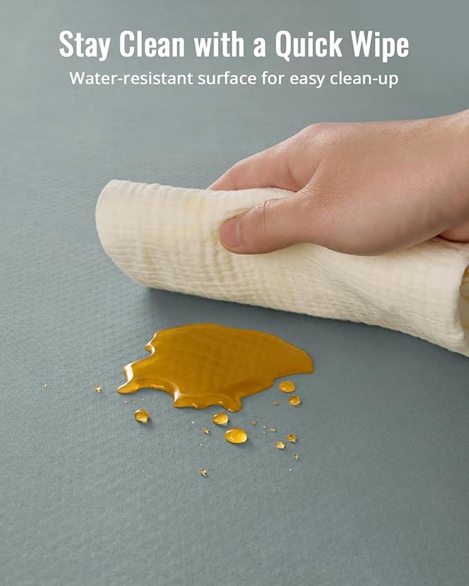 Blissful Diary Baby Splat Mat for Under High Chair, 50.4 x 50.4 Inch Wipeable - Image 6