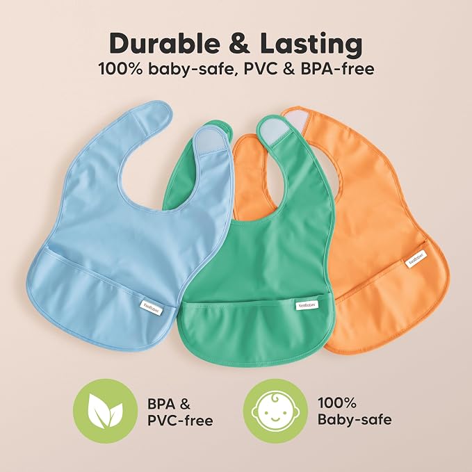 3-Pack Waterproof Baby Bibs for Eating - Image 9