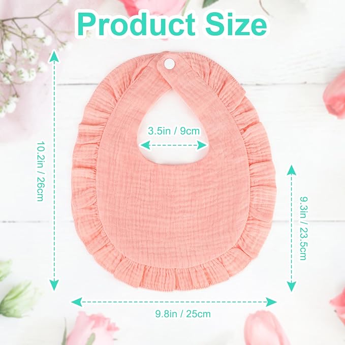 Accmor Muslin Baby Drool Bibs 6 Pack Baby Bandana Drool Bibs Soft Cotton Baby - Image 3