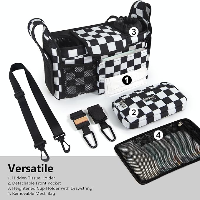 TOPDesign Universal Baby Stroller Organizer, Stroller Caddy - Image 2