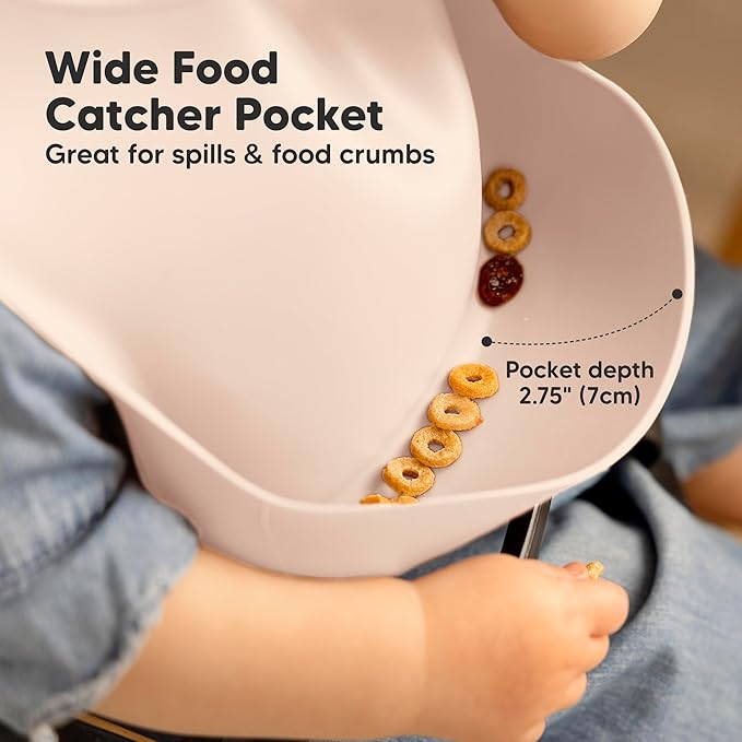KeaBabies 2-Pack Silicone Baby Bibs - Image 4