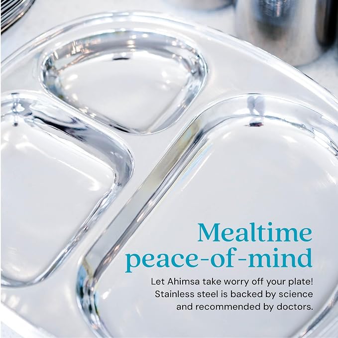 Ahimsa Stainless Steel Kids Dinnerware Set - Image 3