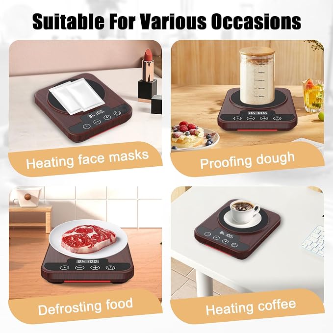 Sourdough Starter Warmer Mat, 12H Timer Warming Heating Pad, Precise 1°F - Image 4
