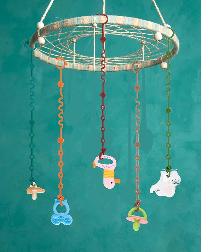 Toy Straps for Baby, Silicone Baby Tether Pacifier Clip, No Throw Baby Travel - Image 6