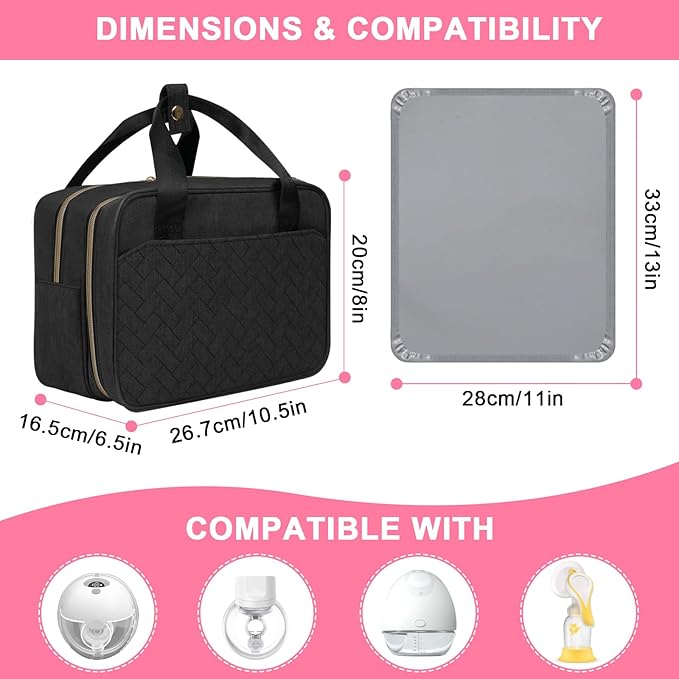 Wearable Breast Pump Bag with Insulated Breastmilk Cooler - Image 3