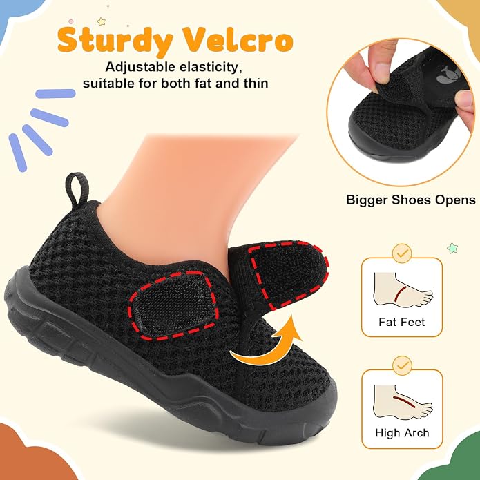 FEETCITY Baby Shoes Boys Girls First Walking Shoes Infant Sneakers Lightweight - Image 2