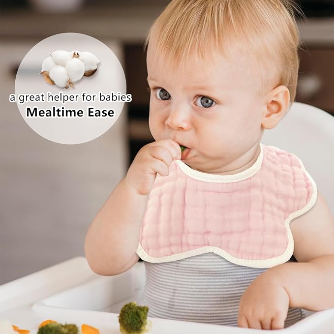 Baby Bibs Muslin Drool Teething Drooling Bibs - Image 3